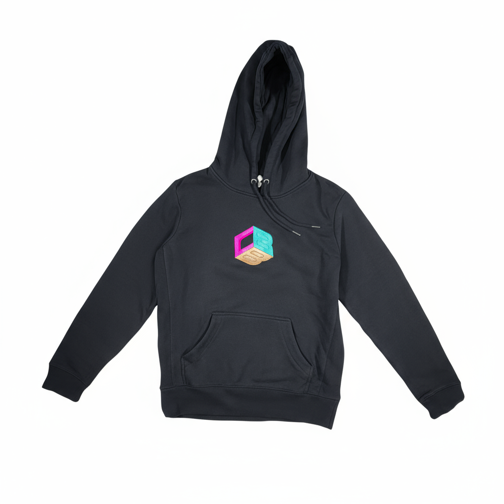 Clearance: Black Hoodie with Tri-Color CBB Logo
