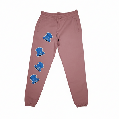 Clearance: Lavender/Blue Chenille Elephant Sweatpants