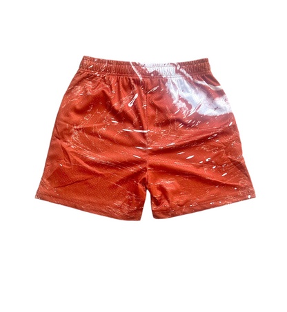 Rustic Red Marble Mesh Shorts