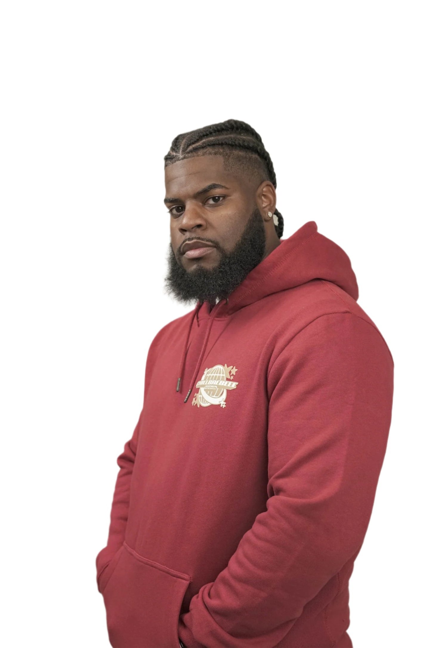 Oxblood/Tan/White Hoodie